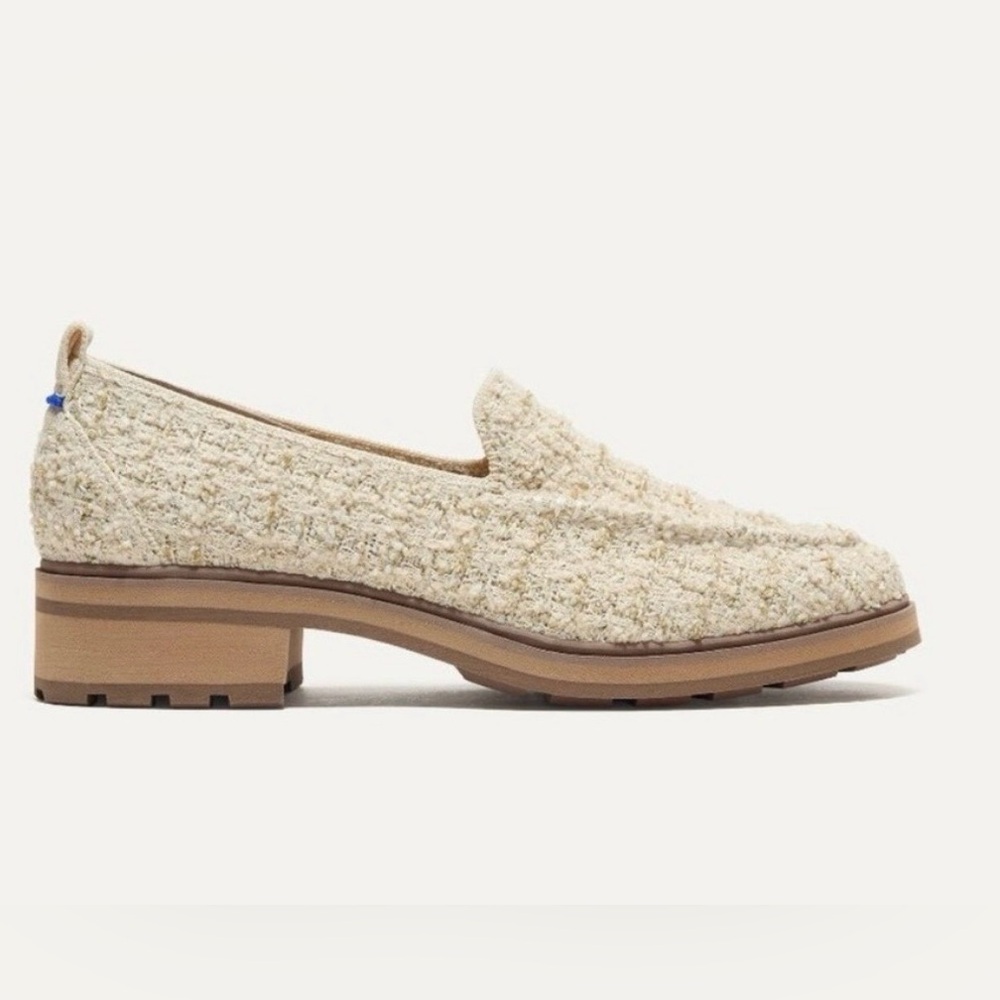 Rothy's Snowcap Boucle Cream Loafers
